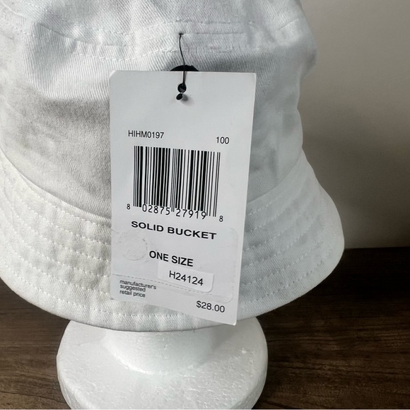 Hurley White Solid Bucket Hat SKU#H24124 - Picture 4 of 7